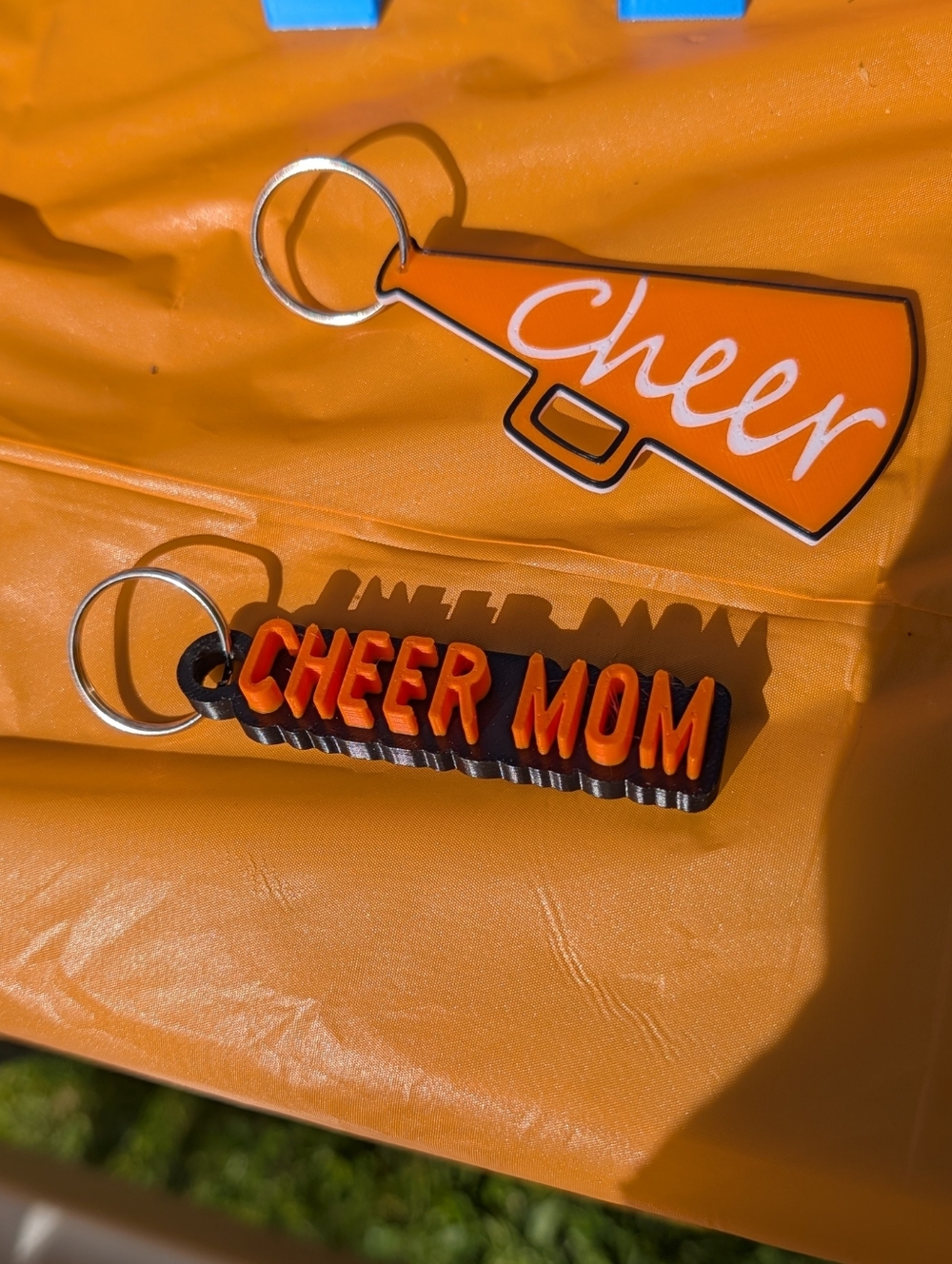 Homemade Cheer And Cheer Mom Keychains